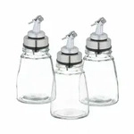 Relaxdays &Ouml;lflasche, 3er Set, Abf&uuml;llflasche luftdicht, Dosierflasche tropffrei,