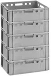 BURI 5x Fleischkiste E2 Metzgerkiste 60x40 Fleischerkiste Stapelkisten Eurokiste grau