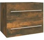vidaXL Waschbeckenschrank R&auml;uchereiche 60x38,5x48 cm Holzwerkstoff