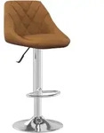 vidaXL Barhocker Braun Samt
