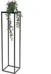 DanDiBo Blumenhocker Metall Schwarz 100 cm Eckig Blumenst&auml;nder Beistelltisch...