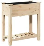 vidaXL Gartenblumentopf Beige 71 x 37 x 76.5 cm Massives Fichtenholz