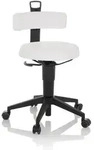 Arbeitshocker / Balancestuhl TOP WORK FLEX PU wei&szlig; hjh OFFICE