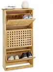Relaxdays Schuhkipper Walnuss, Schuhklapper HBT: ca. 104,3 x 55 x 20,2 cm, moderne