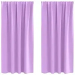 vidaXL Verdunkelungs-Vorh&auml;nge mit Ringen 2 pcs Lila 175 x 140 cm