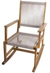 Mendler Schaukelstuhl HWC-P73, Garten Outdoor Wippstuhl Relaxstuhl...