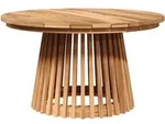 vidaXL Gartenkaffetisch &Oslash;70x40 cm Massivholz Teak