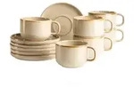 M&Auml;SER Kaffeetassen-Set, 12-tlg., SAND postsicher, Serie CORDELIA
