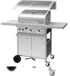 Gasgrill 12,8kW, 3+1 Brenner, Edelstahl