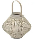 ECD Germany Bambus Laterne, Windlicht H:47 cm Holzfarbe, Gartenlaterne mit...