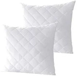 7dreams&reg; Microfaser Kopfkissen gesteppt - 80 x 80 cm - 2er-Set - Wei&szlig;