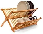 Faltbare Bambus Geschirrabtropfer 42X33.5X25.5Cm