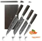 Wakoli EDIB Essentials 4er Damastmesser-Set - 20cm, 18cm, 12cm & 10cm Klingen...