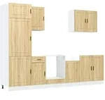 vidaXL 7-tlg. K&uuml;chenschrank-Set Porto Sonoma-Eiche Holzwerkstoff