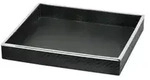 EDZARD Tablett Serviertablett Jackson, quadratisch, Stahl mit Kunstlederbezug,...