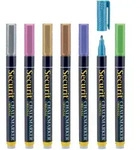 Securit&reg; 7er-Set Fl&uuml;ssigkreidemarker &ndash; Gr&uuml;n, Blau, Violett, Rosa, Bronze,...