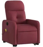 vidaXL Massagesessel mit Aufstehhilfe Weinrot Stoff