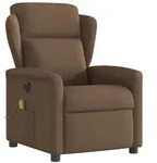 vidaXL Massagesessel Elektrisch Braun Stoff