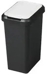CEP Touch&lift 45 L Abfallbeh&auml;lter schwarz / wei&szlig;er Deckel.