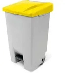 BRB Tretabfalleimer mit Rollen, Inhalt 80 Liter, HxBxT 740 x 490 x 420 mm,...