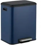 Relaxdays M&uuml;lleimer 2 x 15 Liter, K&uuml;chenm&uuml;lleimer mit entnehmbare Inneneimer,