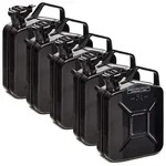 BW&reg; Kraftstoffkanister Metall Benzinkanister 5x 5 Liter - Schwarz - RAL 9005 -