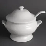 Olympia Whiteware Suppenterrine und Kelle 2,5L