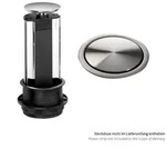 EVOline Port Zubeh&ouml;r Wippdeckel f&uuml;r Steckdose, Edelstahl