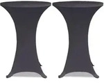 vidaXL Tischhusse Stretchhusse 2 Stk 70 cm Anthrazit