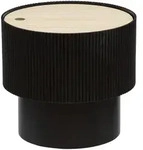 Atmosphera Enola - Couchtisch aus MDF, &Oslash; 38,5 x 35 cm, schwarz