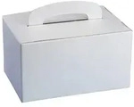 PAPSTAR 20 Lunch-Boxen, Pappe "pure" eckig 12,5 cm x 15,5 cm x 22,5 cm weiss mit