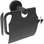 Toilettenpapierhalter Schwarz mit verdeckter Befestigung