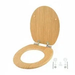 Relaxdays Toilettendeckel, doppelte Absenkautomatik, 37,5 x 43,5 cm, MDF, bis 150 kg,