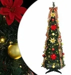 vidaXL K&uuml;nstlicher Weihnachtsbaum mit 100 LEDs Gr&uuml;n 150 cm PVC