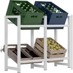 CLP Getr&auml;nkekistenst&auml;nder Stack wei&szlig;/75x91x31 cm