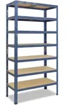 shelfplaza HOME 200x120x30 cm Schwerlastregal in blau mit 7 B&ouml;den und 125 kg