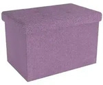 Intirilife Faltbare Sitzbank 49x30x30 cm in LOTUS ROSA - Sitzw&uuml;rfel Fu&szlig;hocker