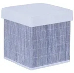 Relaxdays Sitzhocker mit Stauraum, weich gepolstert, faltbar, HBT: 35 x 35 x 35 cm,