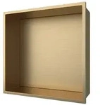 Aloni Wandnische Edelstahl gold geb&uuml;rstet rostfrei 305x305x100mm