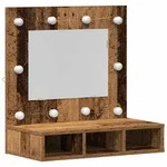 vidaXL Spiegelschrank Altholz 62 x 31,5 x 62 cm Holzwerkstoff
