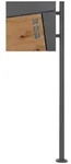 ML-Design ECD Germany Standbriefkasten Anthrazit Edelstahl 120 cm mit...