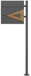 ML-Design ECD Germany Standbriefkasten Anthrazit Edelstahl 120 cm mit...
