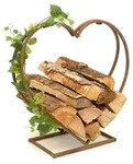 DanDiBo Kaminholzregal Metall Herz Kaminholzst&auml;nder 2013221 M 53 cm Holzkorb