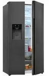 Exquisit Side by Side 528 l freistehend No Frost inoxlook-az LED elektronische