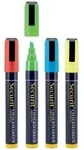 Securit&reg; 4er-Set Fl&uuml;ssigkreidemarker - Gelb, Gr&uuml;n, Blau, Rot - Keilspitze...