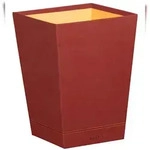 Rhodiarama Papierkorb aus Kunstleder, 27x27x32cm - Nacarat 194620C