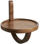 Wandregal FineBuy H&auml;ngeregal 30x33x30 cm Massivholz Nachttisch Wand Regal Rund