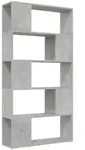 vidaXL B&uuml;cherregal Raumteiler Betongrau 80x24x155 cm Holzwerkstoff