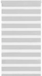 vidaXL Doppelrollo Hellgrau 80x100 cm Stoffbreite 75,9 cm Polyester