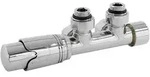 LuxeBath Ventil-Armaturen Set Multiblock Chrom Eckform, mit Thermostatkopf,